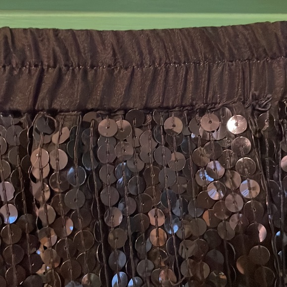 C.C. Couture Sequin Silk Black Vintage Skirt - Picture 6 of 9